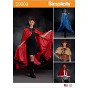 Simplicity Sewing Pattern 9008 Cape Costume Misses Size S-L UNCUT