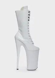 [Pleaser] White Beyond-1050 Platform Boots