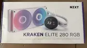 KRAKEN ELITE RGB 280 WHITE AIO LIQUID COOLER WITH IPS LCD & STATIC PRESSURE FANS