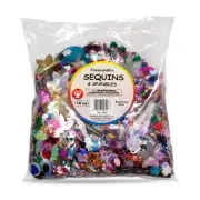Hygloss Products Sequins and Spangles Variety Pack- Asst'd Colors - 16-Ounce Bag