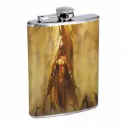 Medieval Knight D8 Flask 8oz Stainless Steel Hip Drinking Whiskey