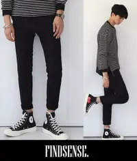在飛比找樂天市場購物網優惠-韓國 直統黑牛仔 褲 Zif zoo zara
