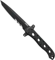 Columbia River Knife & Tool CRKT M16-13FX EDC Knife: Tanto Fixed Blade with Veff Serrations, G10 Handle with Hilt, Powder Coat Finish, Sheath