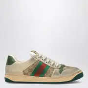 [GUCCI] Beige Screener sneakers in Original GG fabric 37,5 IT Beige