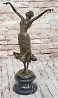 Hotcast Art Deco Gilt Bronze Nude Dancer Austrian 1920 Statue Sculpture Deal