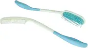 Healeved 2pcs Long Comb Brush Elderly People Comb Long Reach Handled Comb Plastic Hair Comb Plastic Comb Long Handle Hairbrush Inconvenient Upper Limb Comb for Patients Comb for The Aged