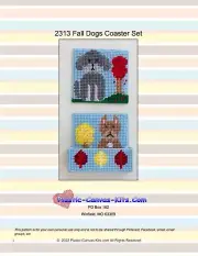 Fall Dogs Coaster Set- Plastic Canvas Pattern or Kit