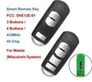 Smart Remote Car Key Fob 3 4 Buttons 433MHz with 49 Chip for Mazda