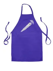 Butcher Carrot Diagram - Unisex Kids Apron - Vegetarian Vegan Vegetable Food