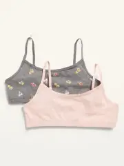 Old Navy Kid Girls 2-Pack Cami Bra Mushroom/Dots Size Small $15