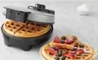Davis & Waddell Electric Non-Stick Waffle Maker Stainless Steel/Black