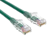 1ft Cat6 Ethernet Patch Cable with Clear Boot, UTP, Pure Bare Copper, Green