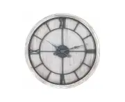 Hill Interiors Williston Wall Clock (White/Silver) - HI4489