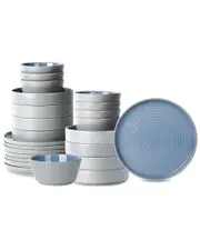Stone Lain Elica 24pc Blue/Grey Stoneware Dinnerware Set