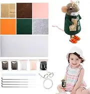 Needle Felting Kit Animals - Adult Felt Animal Set - Mice Needle Felting Kits for Beginners Wool Felt Craft with Supplies and Instructions for Adults