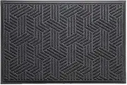 Door Mat Outside Entrance, Extra Durable Welcome mat, Waterproof All-Season, All-Weather Doormat for Front Door Entryway Outside Patio Porch, 29.5" x 17", Black