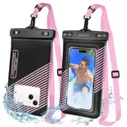 Floating Waterproof Phone Pouch Bag, IPX8 Floatable Cell Phone Water Pink