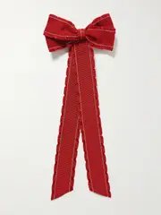 [BODE] BODE - Winner's Sash Cotton-blend Faille Bow Hair Clip - Red - One size One size Red