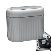 Car Bin with Lid, Car Bin with Lid - Waste Paper Bin, Car Waste Storage, Organiser - Portable Car Wheelie Bin Storage for Driver and Passenger, Side Door, Front Back Seat