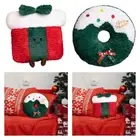 Christmas Plush Throw Pillow Xmas Decor Christmas Decoration Backrest Pillow for