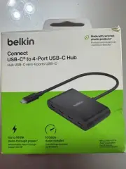 Belkin - Connect USB-C to 4-Port USB-C Hub, Multiport Adapter Dongle with 4 USB