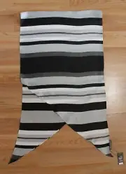 New Vince Camuto Fresh Stripe Oblong Scarf 18"x72" Bias Cut NWT #VC368