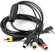 jujinglobal S-Video and TV AV Composite Video Cable Cord for PSP 2000 3000 Console S Video