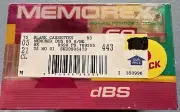 Vintage New Blank Audio Cassette Tape Memorex DBS Series 60 (Six Pack) SEALED