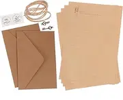 Gogogmee Stationery Supply Set 2 Pack A5 Letter Writing Paper Envelopes Vintage Pattern for Travelers Notebook Greetings Poems Love Letters