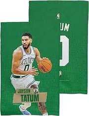 Northwest NBA Boston Celtics Jayson Tatum 2 Pack Fan Towel, Licensed, Ultra Soft and Absorbent, Sport Gym Towel, 16 x 25 inches