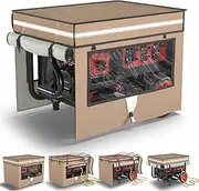 Generator Covers While Running, 38"L x 28"W x 27"H Heavy Duty Generator Cover for Outside, Compatible with10000+W Generator, All Season Protection for Generator, Khaki