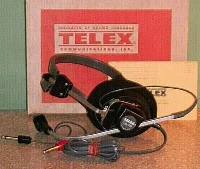 Telex CS-75 Headset with Dynamic Boom Microphone Single Muff Mono 600 Ohm NOS