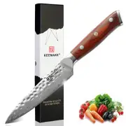 KEEMAKE 5 Inch Utility Steak Knife VG10 Damascus Steel kitchen Slicing Knife Cut