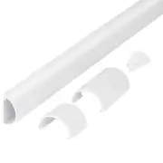 Commercial Electric 5 ft. 1/2 Round Baseboard Cord Channel, White