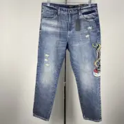 Ed Hardy Denim Jeans Men’s Size 34 , New York City Eagle Patch , Distressed, New