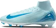 [Nike] Men's Mercurial Superfly 10 Elite High-Top Firm-Top Football Boots, Glacier Blue Orbit, 12 US