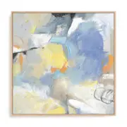 Artey | No Strings Attached II - Framed Canvas - Natural Frame - 84 x 84cm