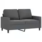 2-Seater Sofa Dark Grey 120 Cm Velvet fabric,velvet Sofas, Armchairs & Couches