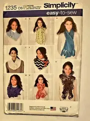 Simplicity Pattern 1235 EASY to SEW (8) Styles of Fleece Scarves