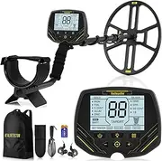 DD90 Professional Metal Detector with 14'' Large Double-D Waterproof Search Coil, High Sensitivity & Pinpointer Function, Metal Detectors for Adults with Backlight LCD Display