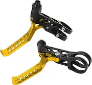 1 Pair Aluminium Alloy Cycling Hand Brakes Levers, 2.2 Cm Diameter Handle Brake Clutch Levers for Brompton 3sixty Mountain Cycle (Multi Color) (Black) (Red) (Gold)