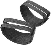 AIMALL 2PCS Exercise Bike Pedal Straps，Toe Clips Straps Fixie Bicycle Pedals Anti-Slip Cycling Bike Adjustable Length Universal Pedal Strap Fits Most Bike Pedals Black