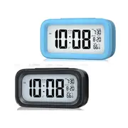 Bedside Table Digital Clock LED Snooze Alarm Time Temperature Day/Night Date