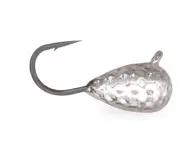 Acme Hammered Tungsten Ice Jigs - Silver - Size 3 - #12 Hook - TWO per pack