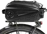 Back Bag for Bikes,8.6L Rear Frame Bag Hard Shell Reflective | Cycling Supplies Storage Pannier for Sunscreen Cards Water Bottles Clothing Keys Mobile Phones