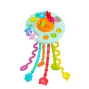 Cartoon Duck Astronaut Pull String Montessori Activity Development Silicone Teet