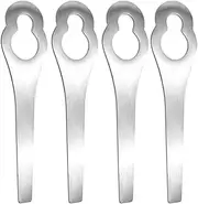 [LALOCAPEYO] 4 Pack Lawn Mower Metal Blades Stainless Steel Trimmer Head Parts Replacement Blades Cordless for Lawn Mowers Clearing Grass Polycut Trimmer Head Replacement Weds Eater Replacement Blades