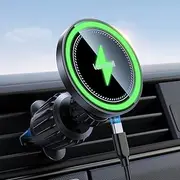 [Lamicall] for Mag Safe Car Mount Charger - [2024 Ultra Magnet] 15W Wireless Car Phone Holder Charger - HandsFree Magnetic Phone Holders for Your Car Vent for iPhone 16 15 14 13 Pro Max Mag Safe Case