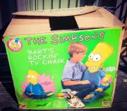 Bart Simpson Rockin TV Chair Simpsons Mattel 1990 RARE Simpson Collectors Chair