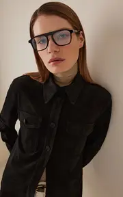 [Saint Laurent] New Wave Square-Frame Acetate Glasses